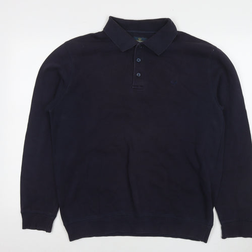 Lincoln Mens Blue Cotton Pullover Sweatshirt Size M