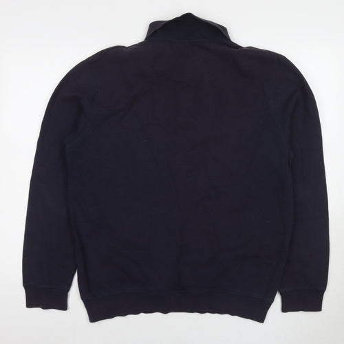 Lincoln Mens Blue Cotton Pullover Sweatshirt Size M