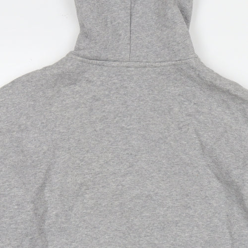 adidas Mens Grey Cotton Full Zip Hoodie Size M - Logo