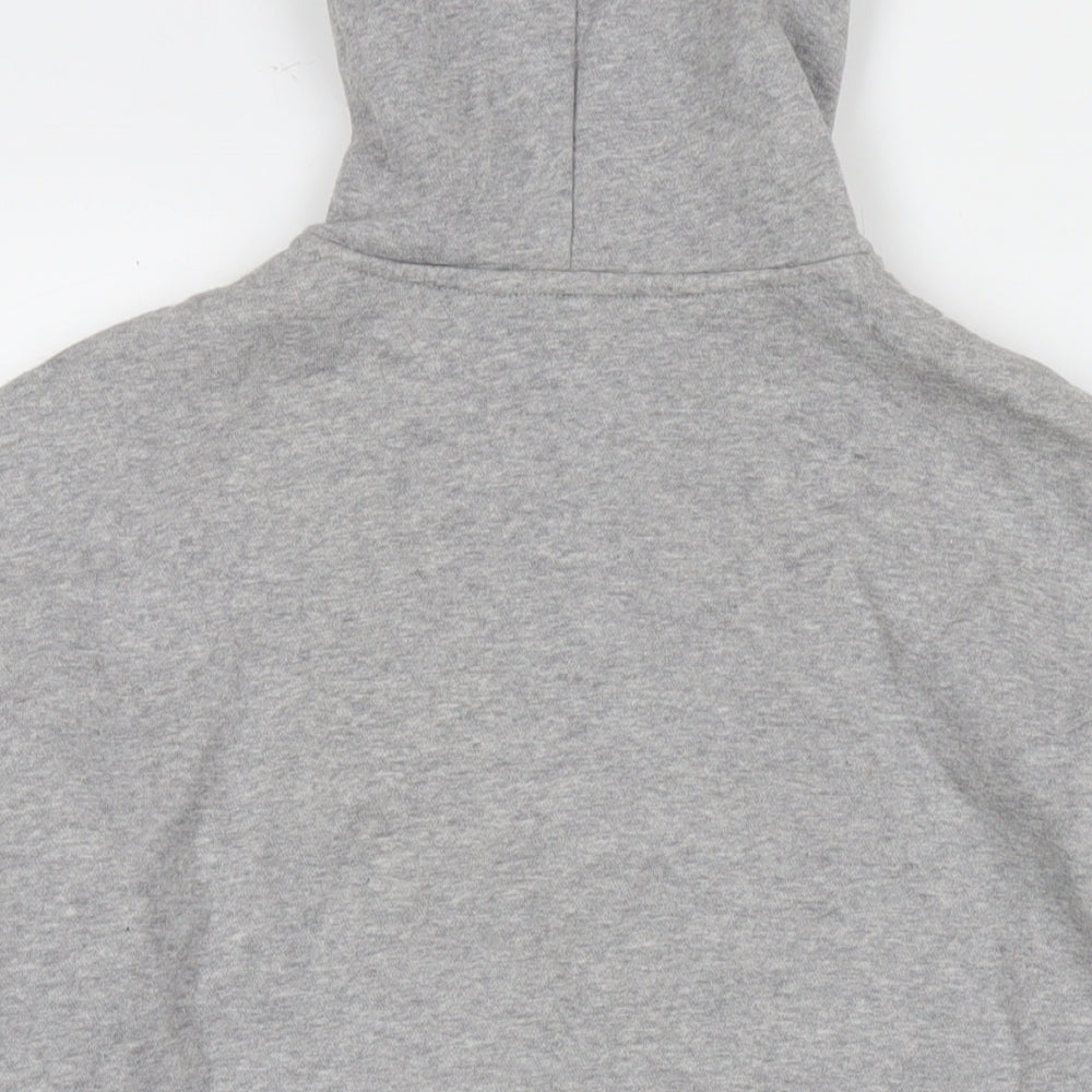 adidas Mens Grey Cotton Full Zip Hoodie Size M - Logo