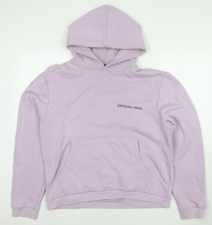 Boohoo Mens Purple Cotton Pullover Hoodie Size 2XL - Logo