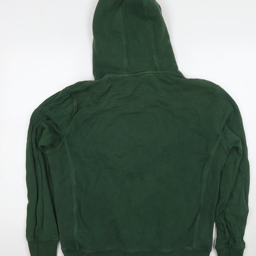 Superdry Mens Green Cotton Pullover Hoodie Size L