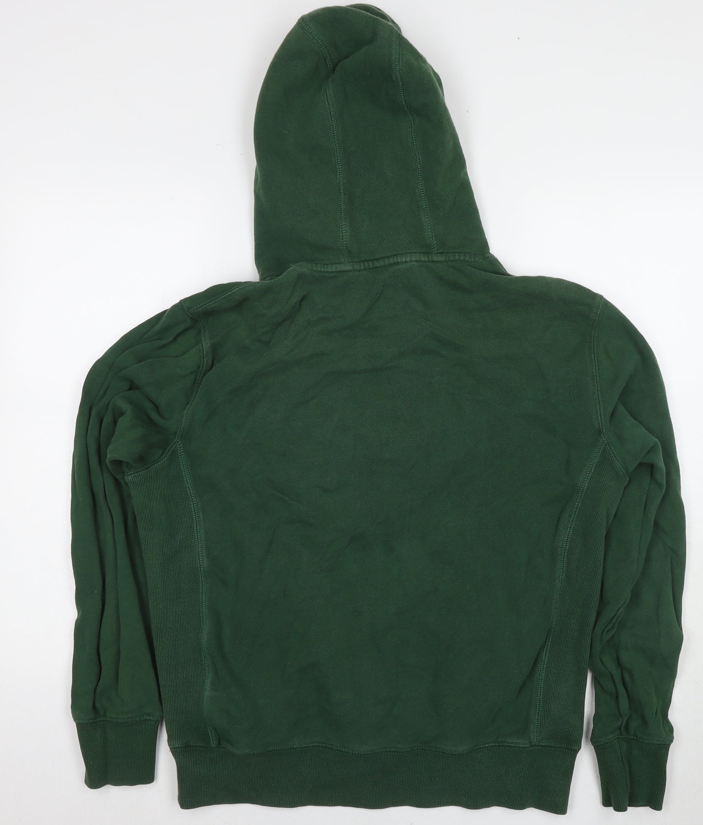 Superdry Mens Green Cotton Pullover Hoodie Size L