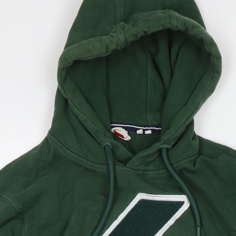 Superdry Mens Green Cotton Pullover Hoodie Size L