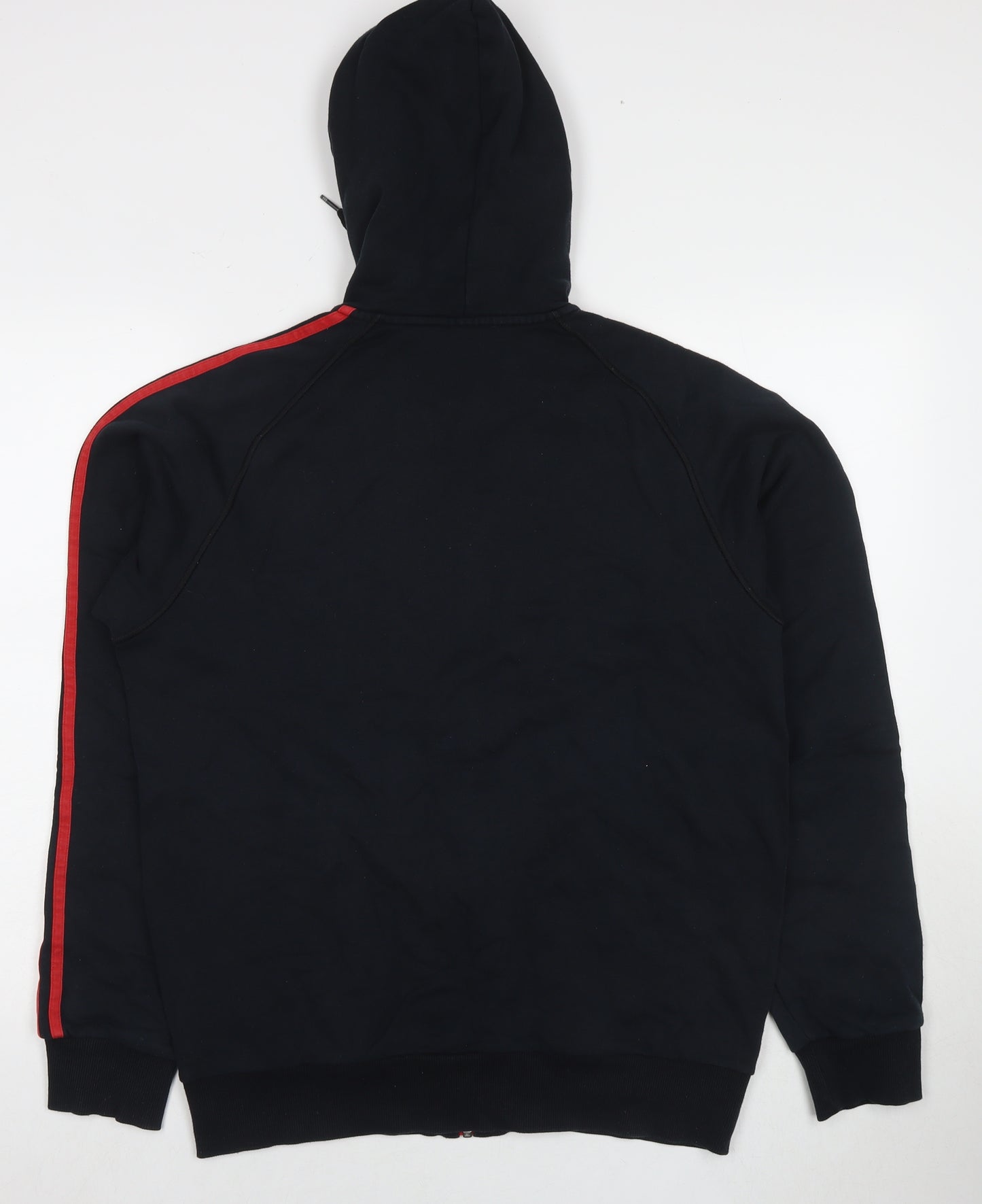adidas Mens Black Cotton Full Zip Hoodie Size M