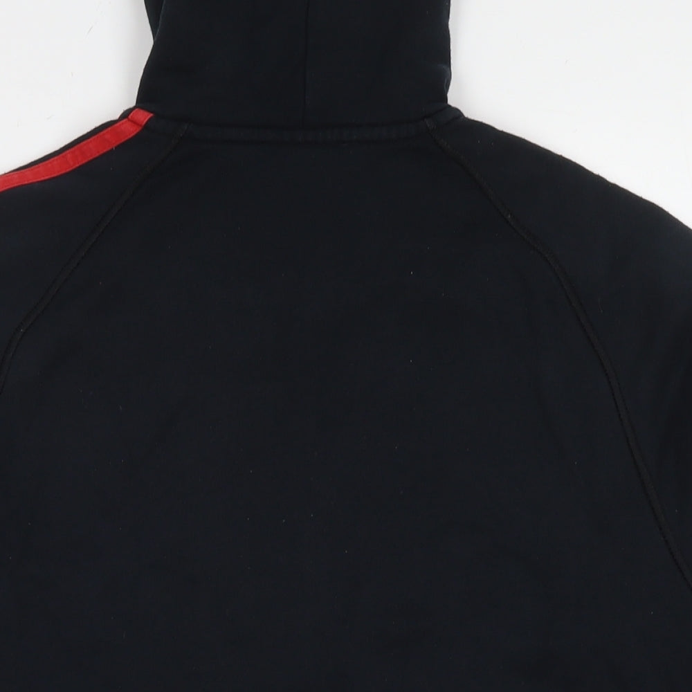 adidas Mens Black Cotton Full Zip Hoodie Size M