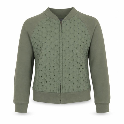 Gap Girls Green Cotton Full Zip Sweatshirt Size 8 Years Zip