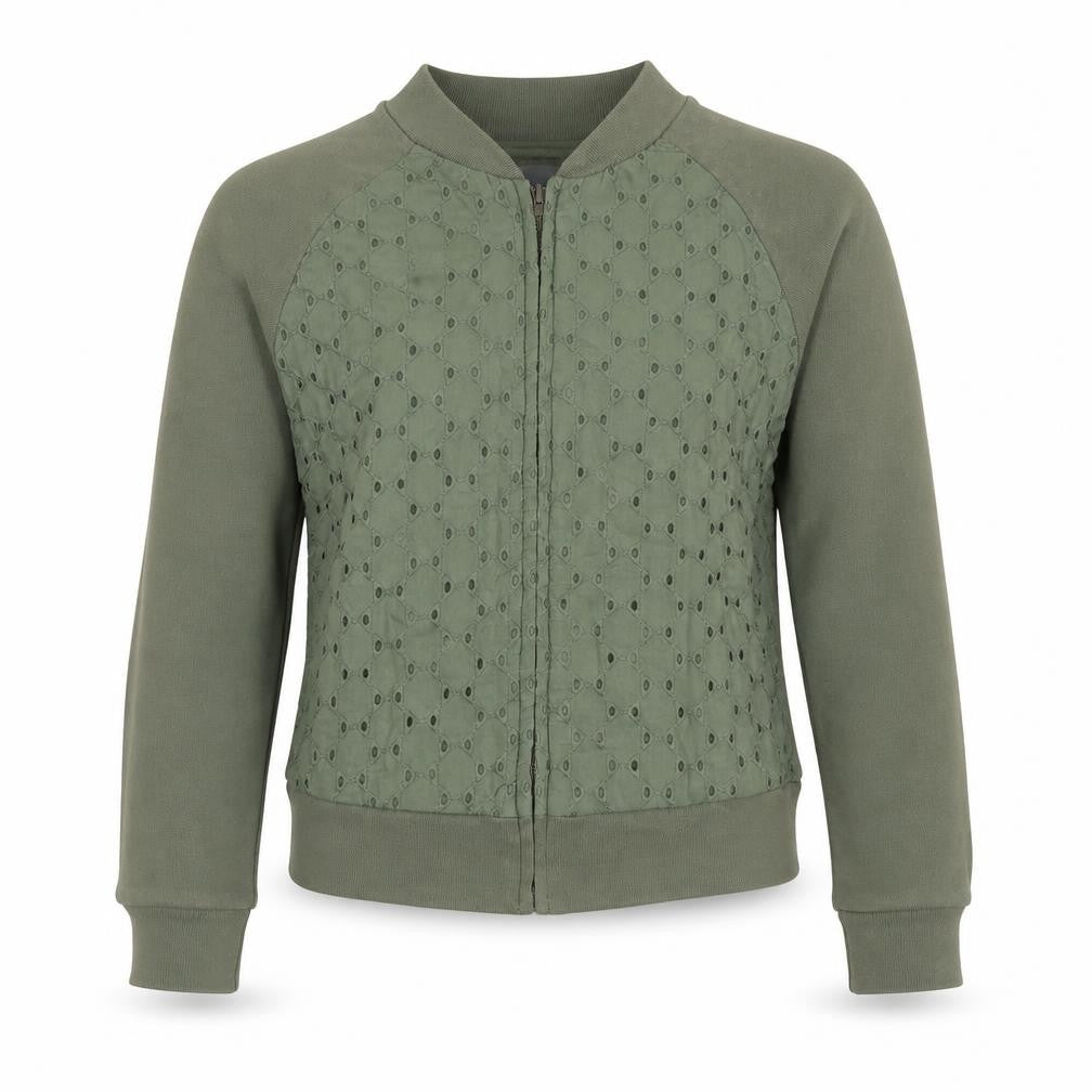 Gap Girls Green Cotton Full Zip Sweatshirt Size 8 Years Zip