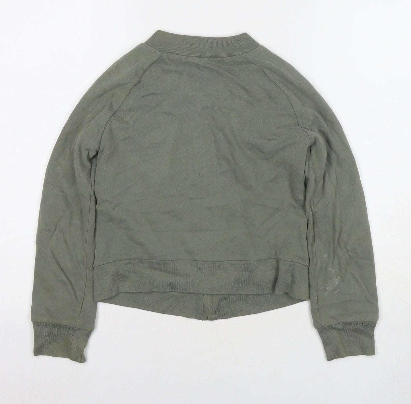 Gap Girls Green Cotton Full Zip Sweatshirt Size 8 Years Zip