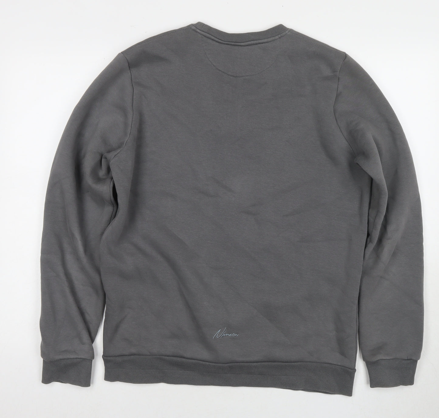 Nimes Mens Grey Cotton Pullover Sweatshirt Size M - Velcro Logo