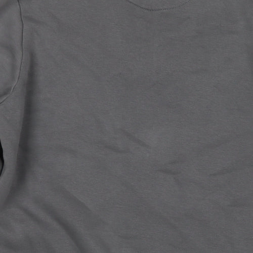Nimes Mens Grey Cotton Pullover Sweatshirt Size M - Velcro Logo