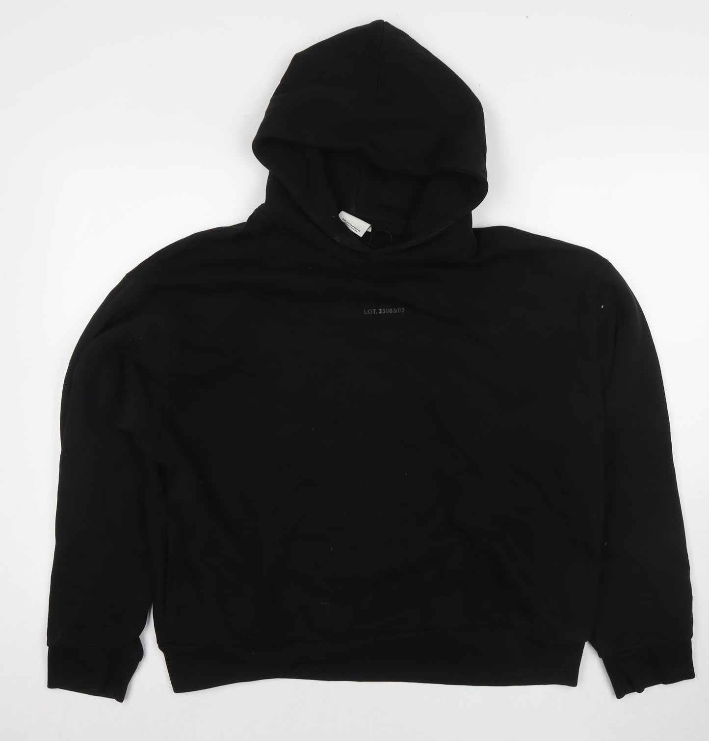 Bershka Mens Black Cotton Pullover Hoodie Size M - Lot