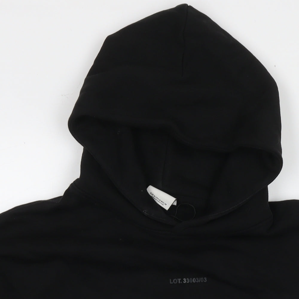 Bershka Mens Black Cotton Pullover Hoodie Size M - Lot