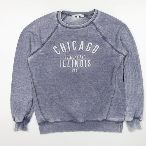 NEXT Womens Blue Cotton Pullover Sweatshirt Size XS Pullover - Chicago