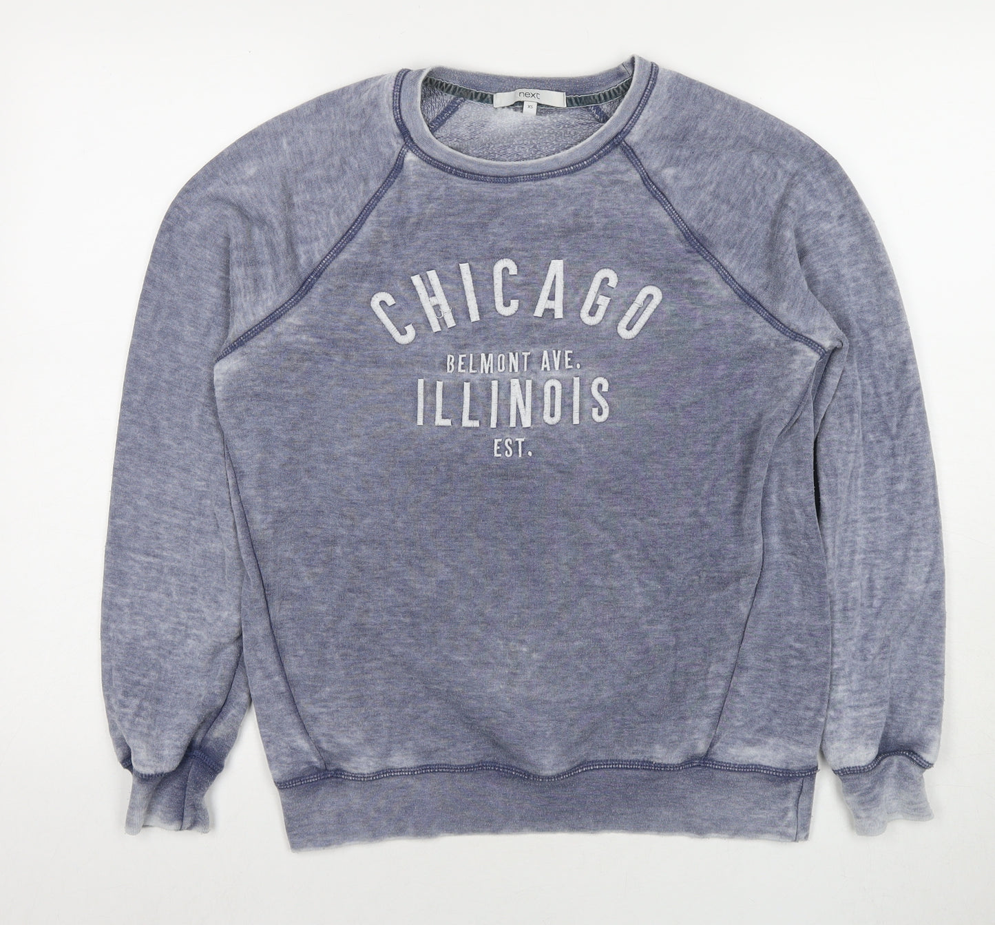 NEXT Womens Blue Cotton Pullover Sweatshirt Size XS Pullover - Chicago