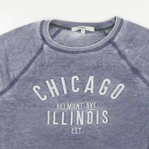 NEXT Womens Blue Cotton Pullover Sweatshirt Size XS Pullover - Chicago