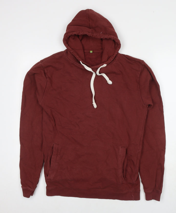 Teemill Mens Brown Cotton Pullover Sweatshirt Size S - Pockets