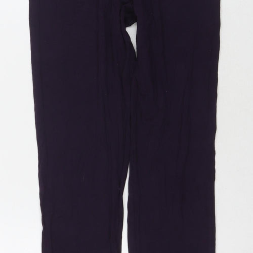 Wallis Womens Purple Viscose Pedal Pusher Leggings Size L L26 in Regular Pullover