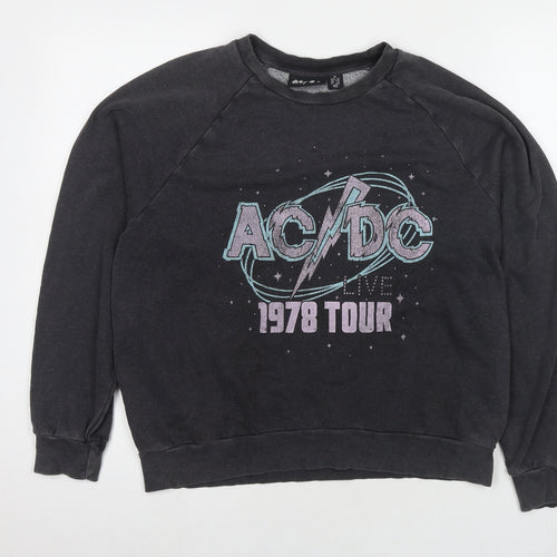 acdc Womens Grey Cotton Pullover Sweatshirt Size 6 Pullover - AC/DC 1978 Tour
