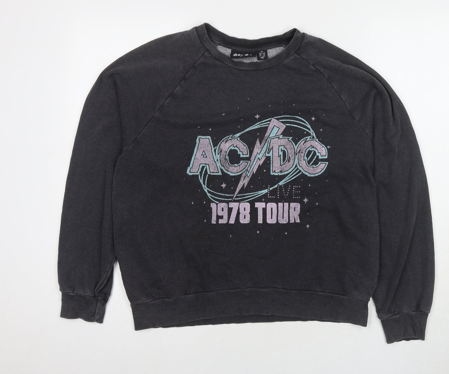 acdc Womens Grey Cotton Pullover Sweatshirt Size 6 Pullover - AC/DC 1978 Tour