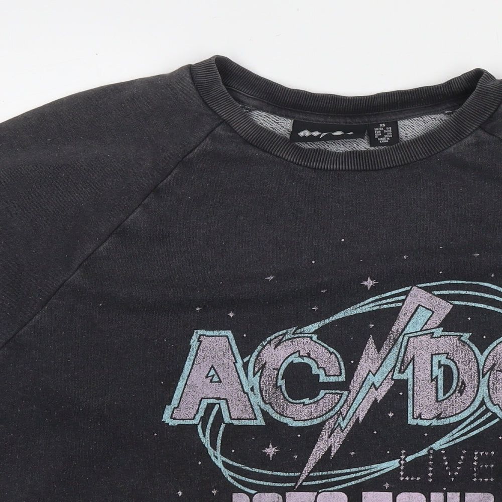 acdc Womens Grey Cotton Pullover Sweatshirt Size 6 Pullover - AC/DC 1978 Tour
