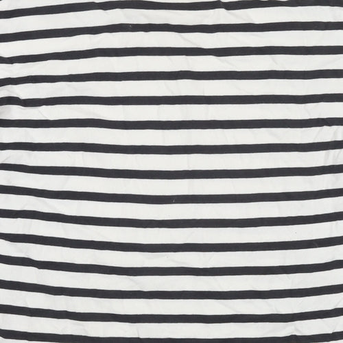 NEXT Girls White Striped Cotton Pullover Sweatshirt Size 11 Years Pullover