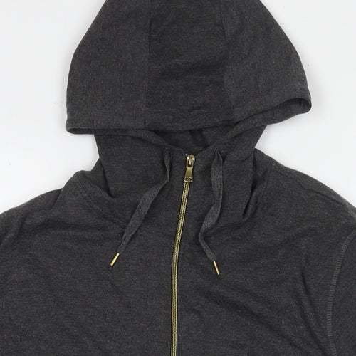 LA Gear Womens Grey Cotton Full Zip Hoodie Size 16 Pullover