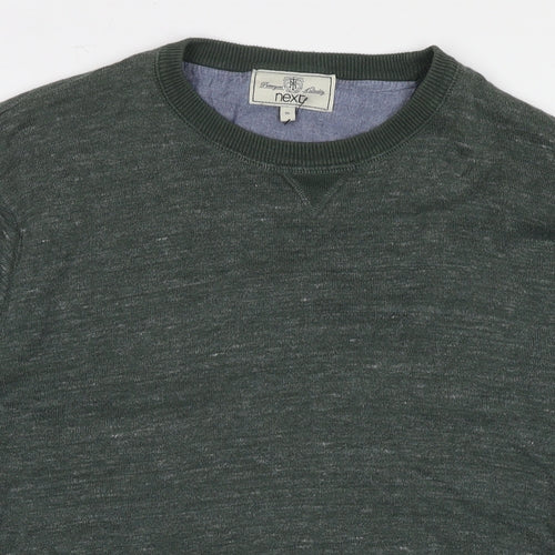 NEXT Mens Green Cotton Pullover Sweatshirt Size XL