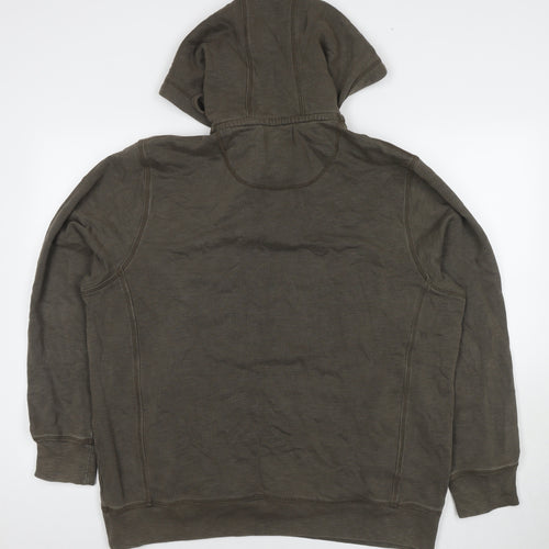 North Coast Mens Brown Cotton Pullover Hoodie Size L