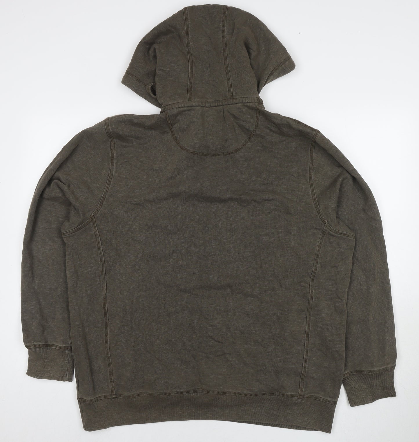 North Coast Mens Brown Cotton Pullover Hoodie Size L