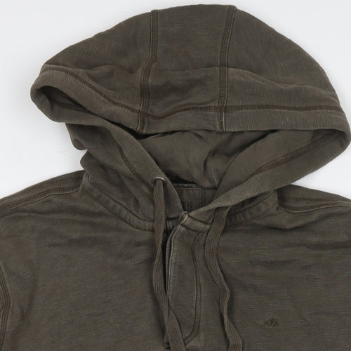 North Coast Mens Brown Cotton Pullover Hoodie Size L