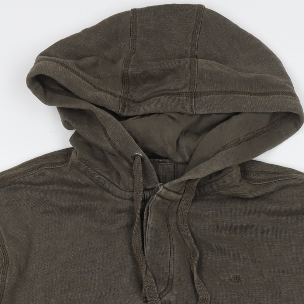 North Coast Mens Brown Cotton Pullover Hoodie Size L