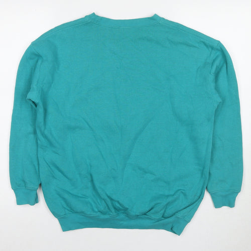 Damart Womens Blue Cotton Pullover Sweatshirt Size 12 Pullover - Size 12-14