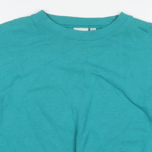 Damart Womens Blue Cotton Pullover Sweatshirt Size 12 Pullover - Size 12-14