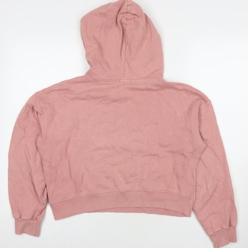 Bershka Womens Pink Cotton Pullover Sweatshirt Size S Pullover - Love