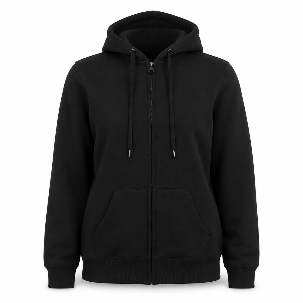 Uneek Womens Black Cotton Full Zip Hoodie Size S Zip - Discover Dancing