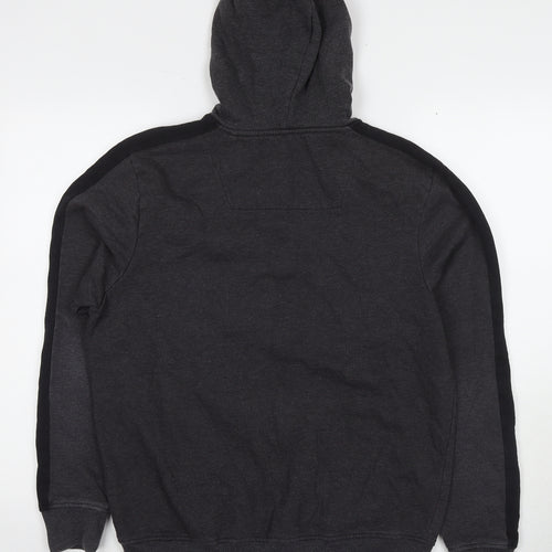 Threadcare Mens Grey Cotton Full Zip Hoodie Size L