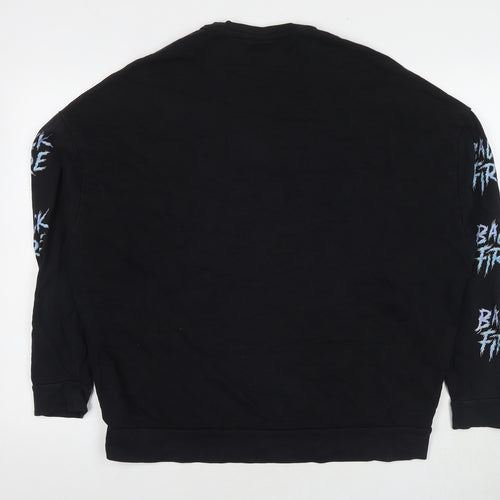 ASOS Mens Black Cotton Pullover Sweatshirt Size S - Takeover