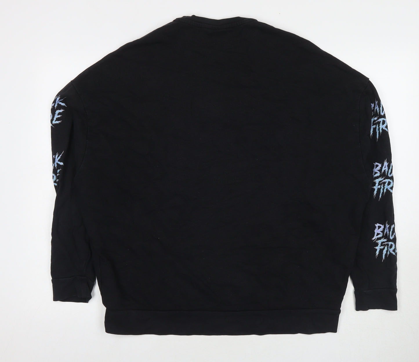 ASOS Mens Black Cotton Pullover Sweatshirt Size S - Takeover