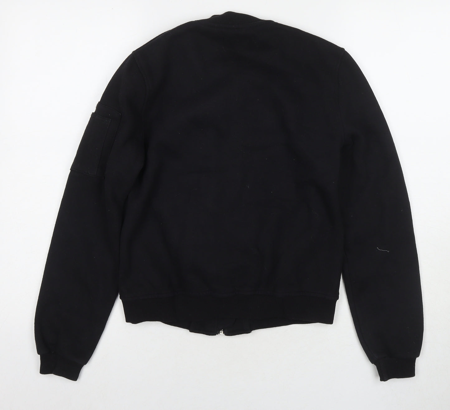 Missguided Womens Black Polyester Full Zip Sweatshirt Size 6 Zip