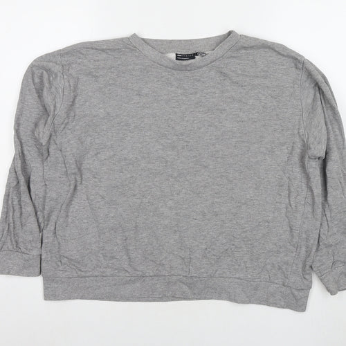 ASOS Womens Grey Cotton Pullover Sweatshirt Size 16 Pullover