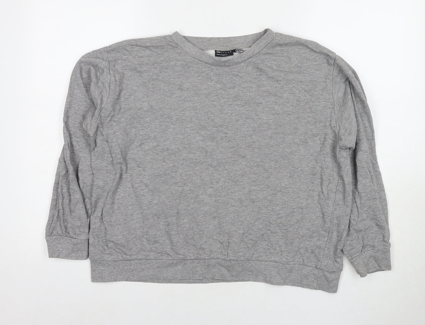 ASOS Womens Grey Cotton Pullover Sweatshirt Size 16 Pullover
