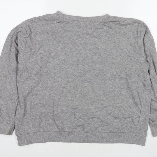 ASOS Womens Grey Cotton Pullover Sweatshirt Size 16 Pullover