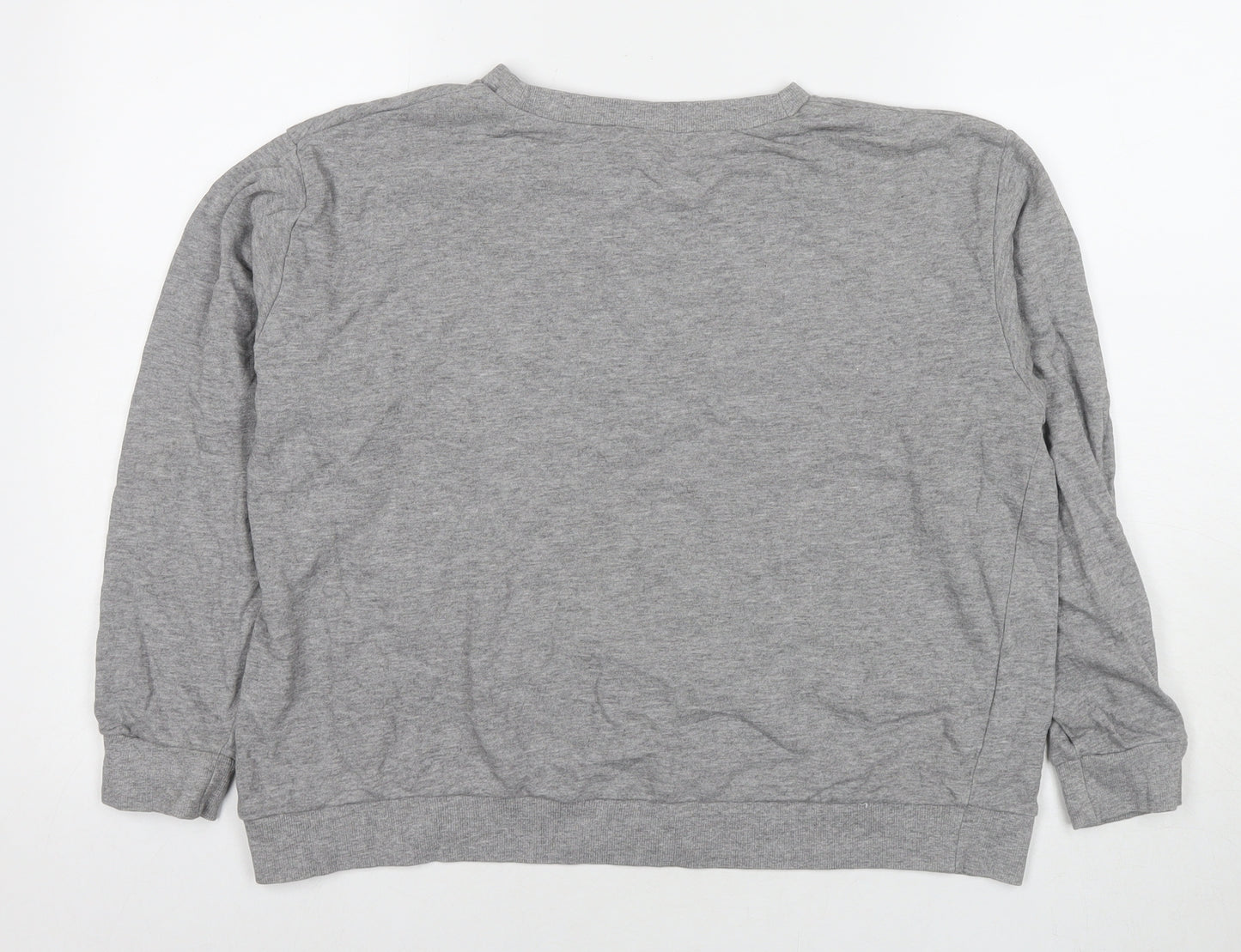 ASOS Womens Grey Cotton Pullover Sweatshirt Size 16 Pullover