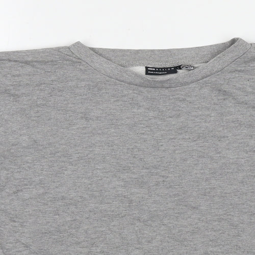 ASOS Womens Grey Cotton Pullover Sweatshirt Size 16 Pullover