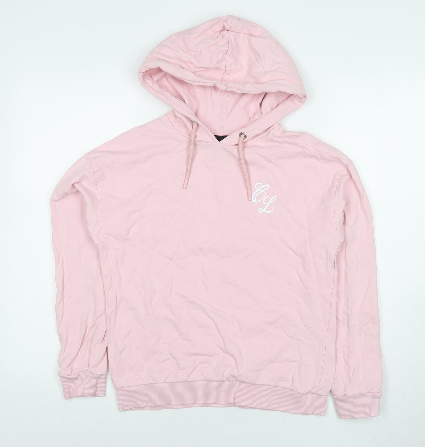Closure Womens Pink Cotton Pullover Hoodie Size 8 Pullover