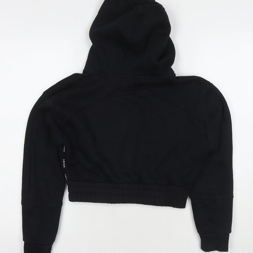 Lounge Womens Black Cotton Full Zip Sweatshirt Size S Zip
