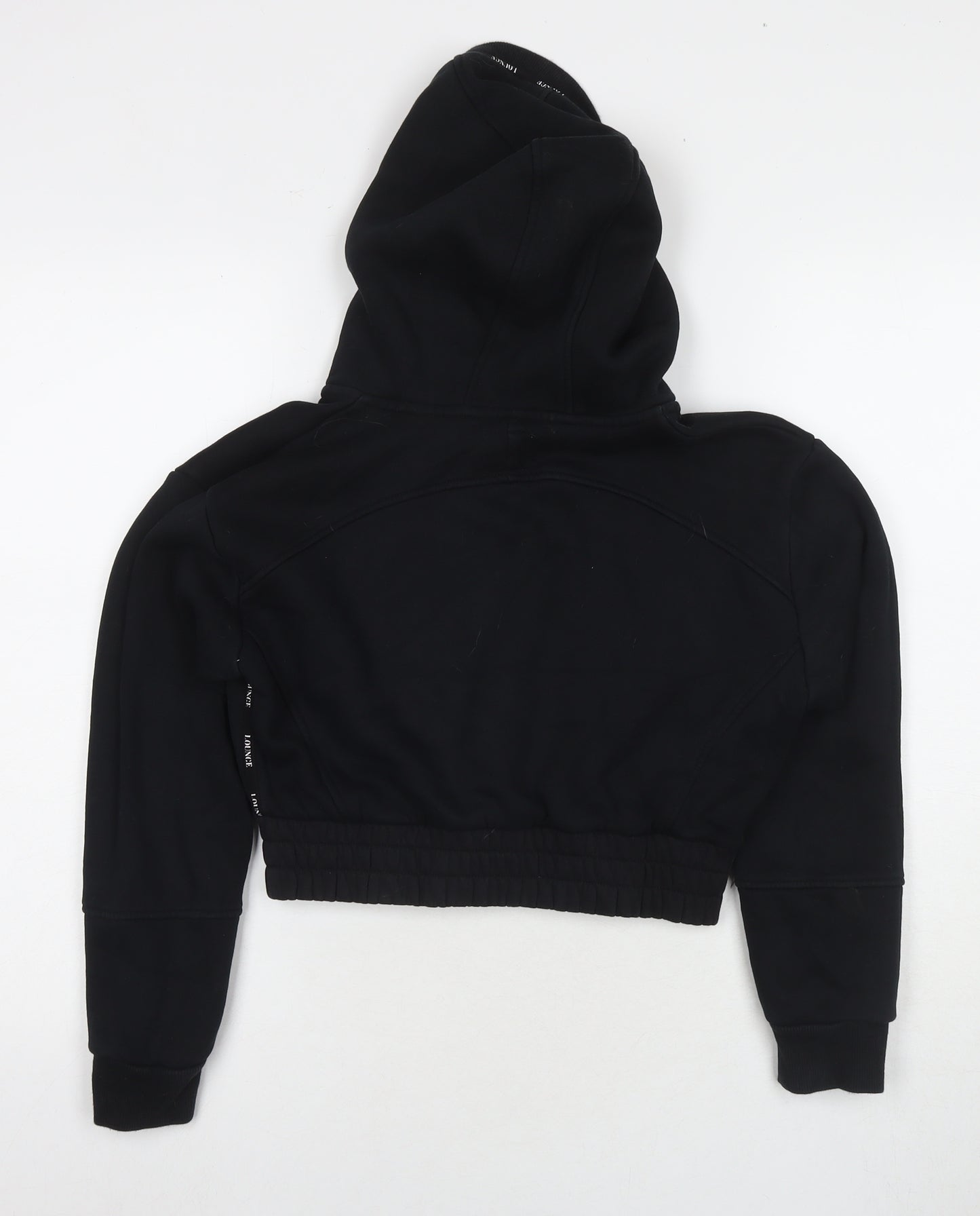 Lounge Womens Black Cotton Full Zip Sweatshirt Size S Zip