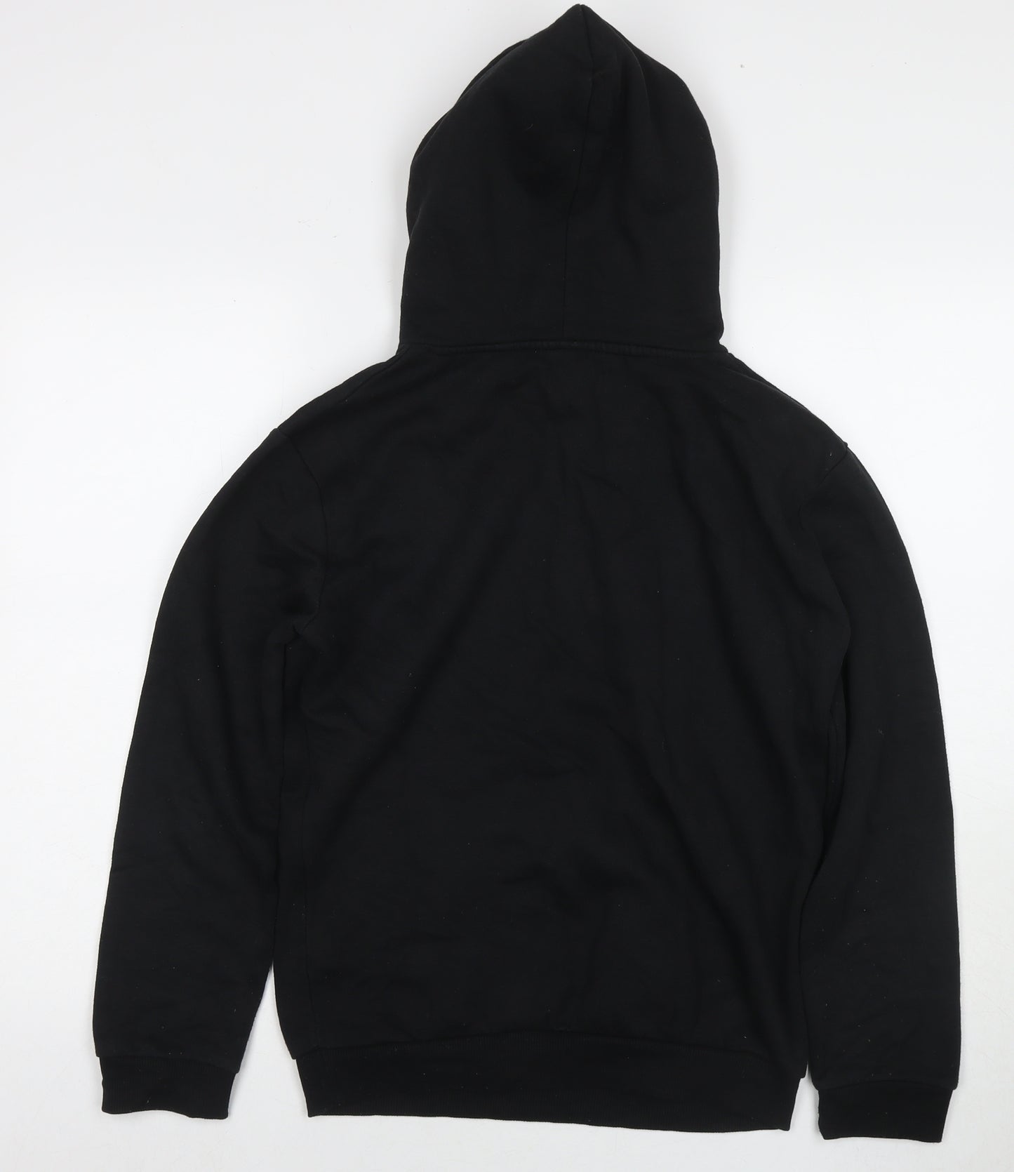 PRETTYLITTLETHING Womens Black Cotton Pullover Hoodie Size M Zip
