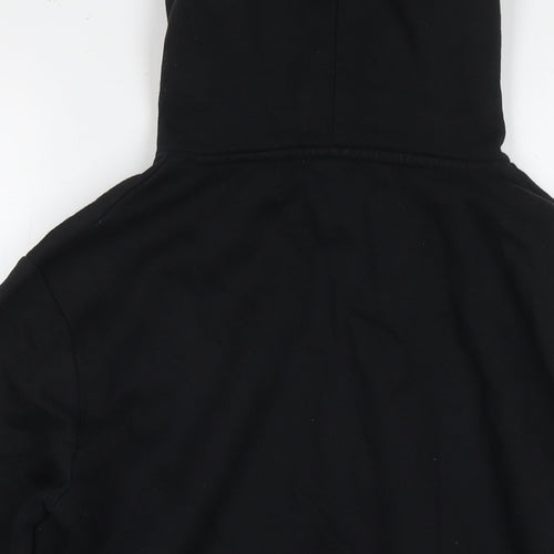 PRETTYLITTLETHING Womens Black Cotton Pullover Hoodie Size M Zip